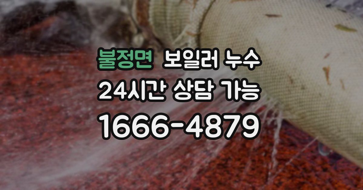 불정면 보일러 누수