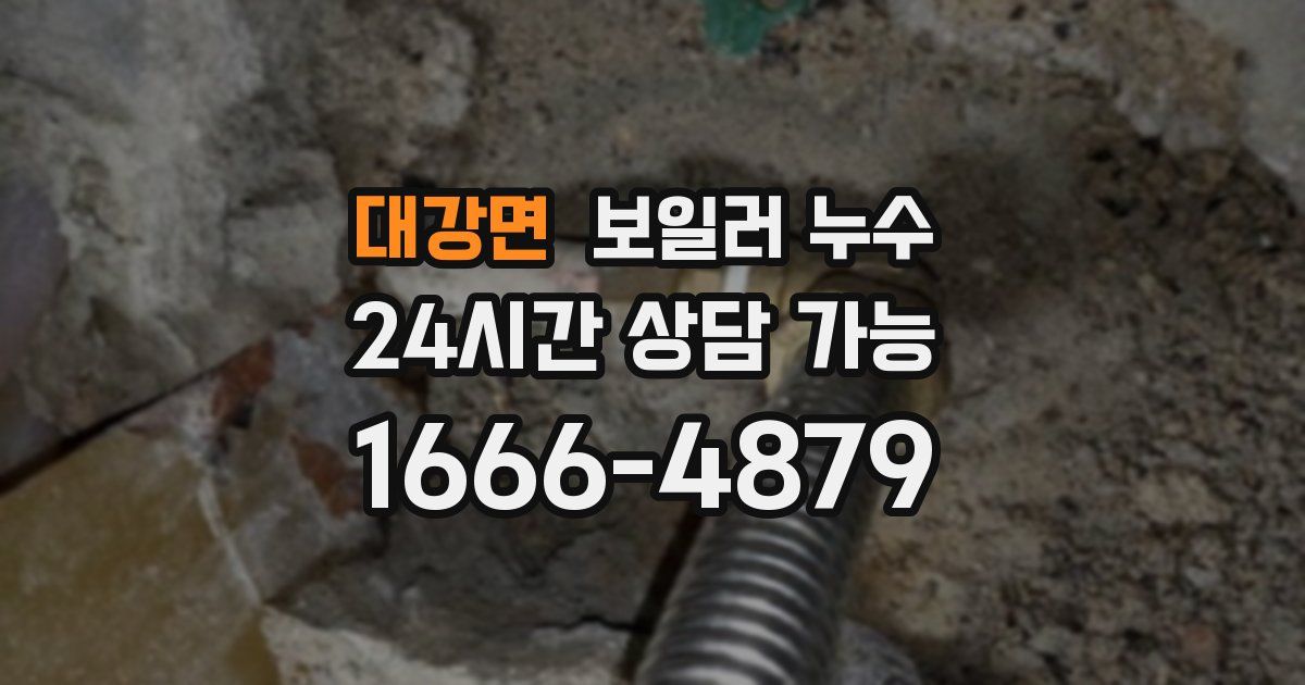 대강면 보일러 누수
