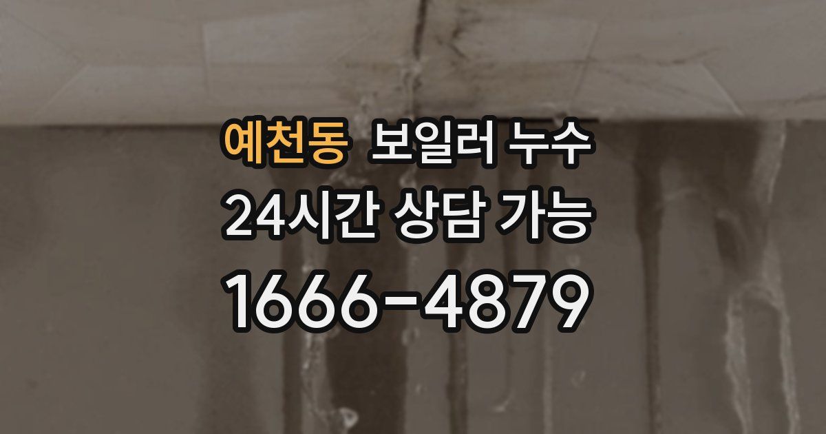 예천동 보일러 누수