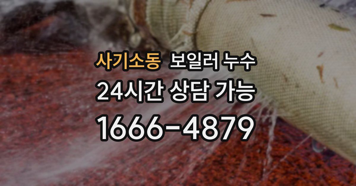 사기소동 보일러 누수