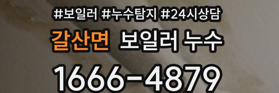 갈산면 누수탐지