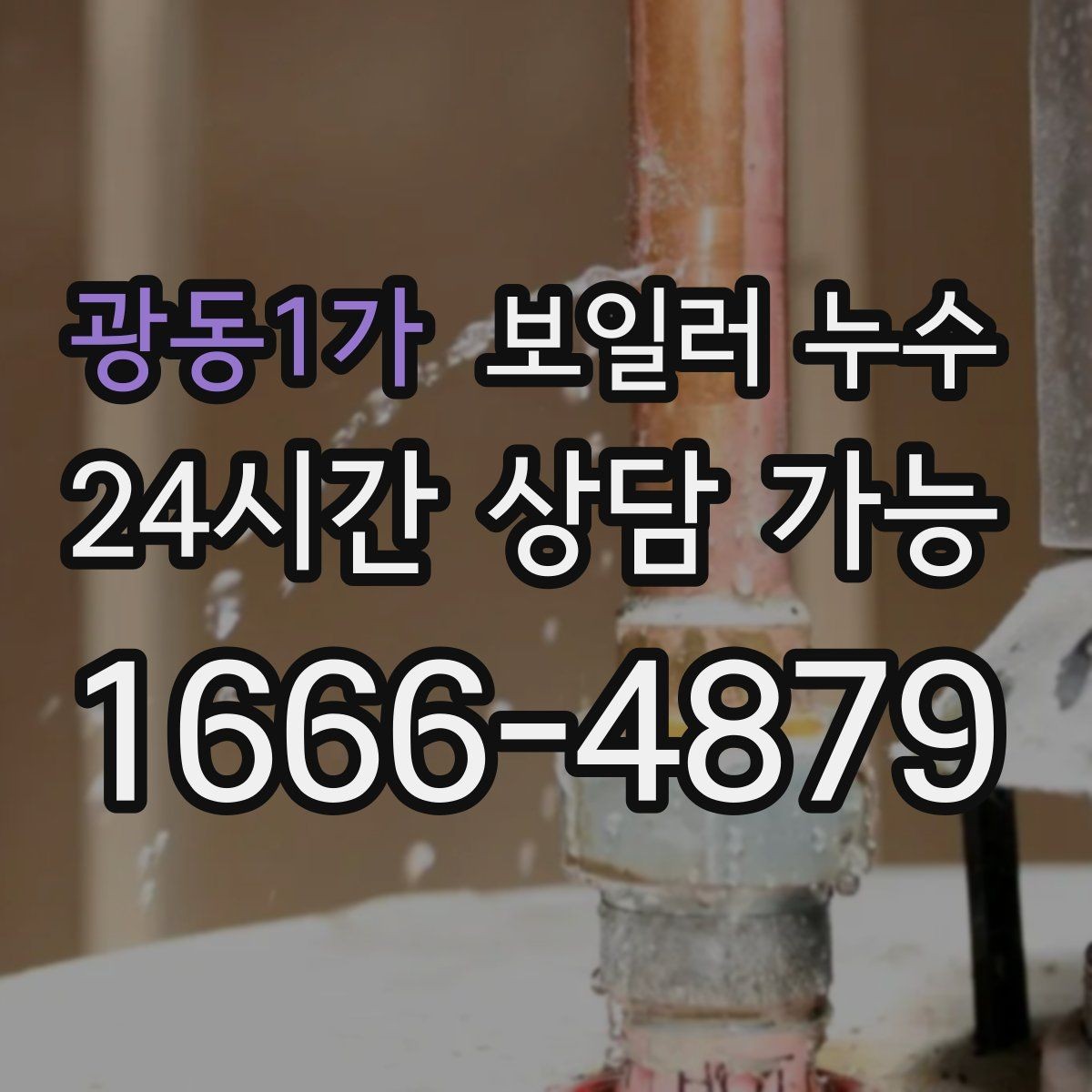 광동1가 보일러 누수 걸레받이 주변이 젖는 이유