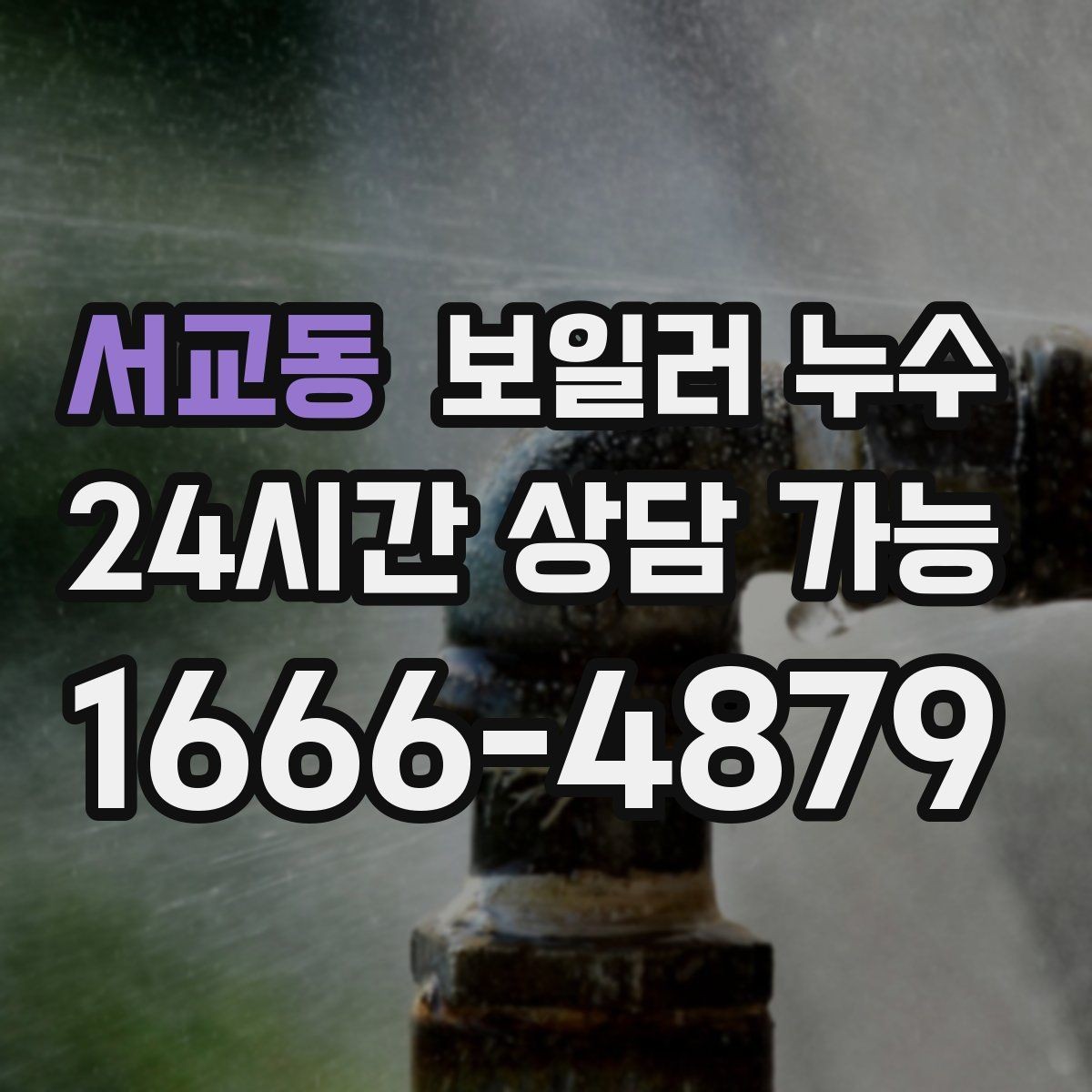 서교동 보일러 누수 보일러 주변 배관 이음부가 젖을 때