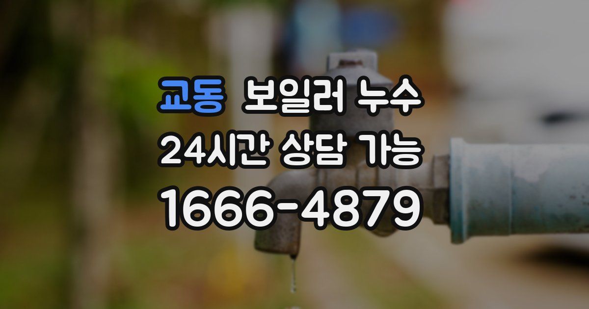 교동 보일러 누수