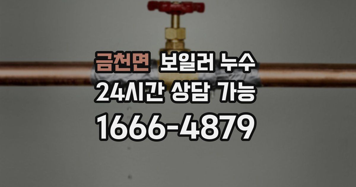 금천면 보일러 누수