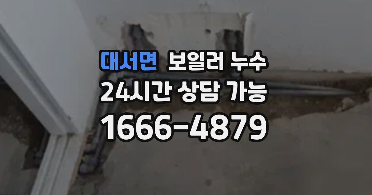 대서면 보일러 누수