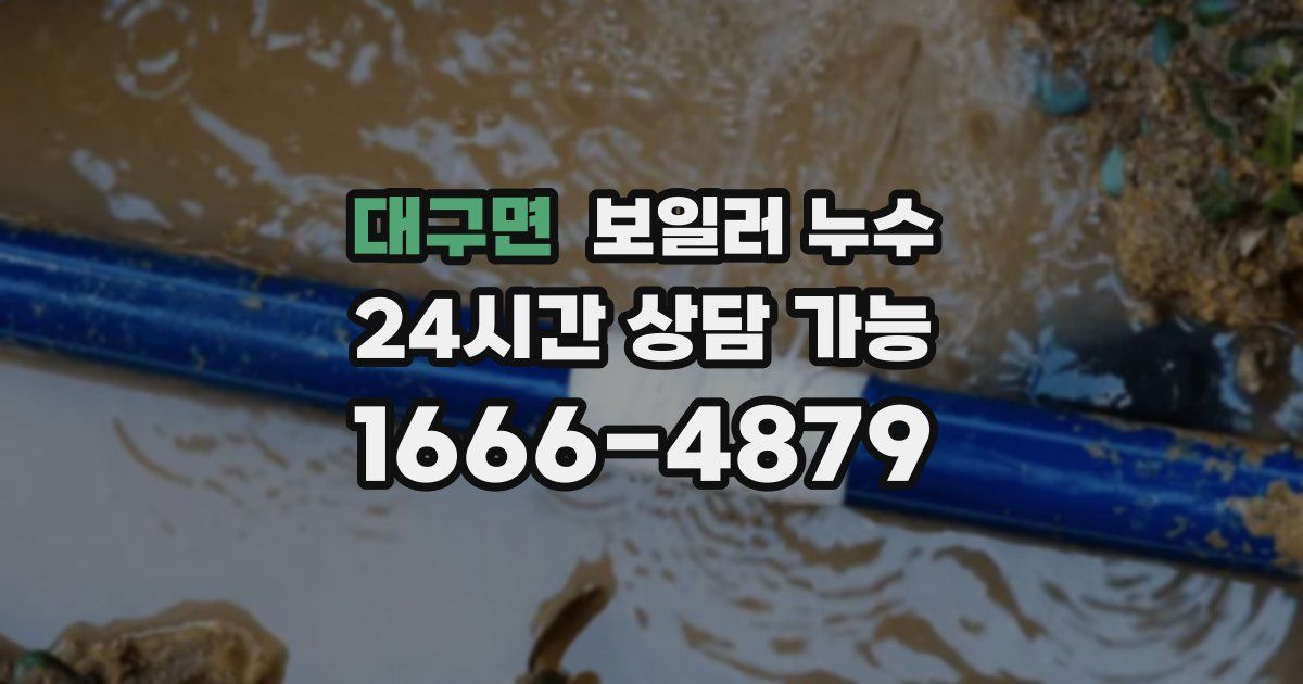 대구면 보일러 누수