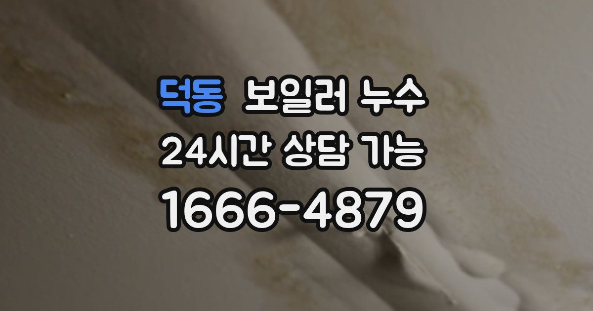 덕동 보일러 누수