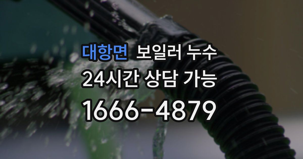 대항면 보일러 누수