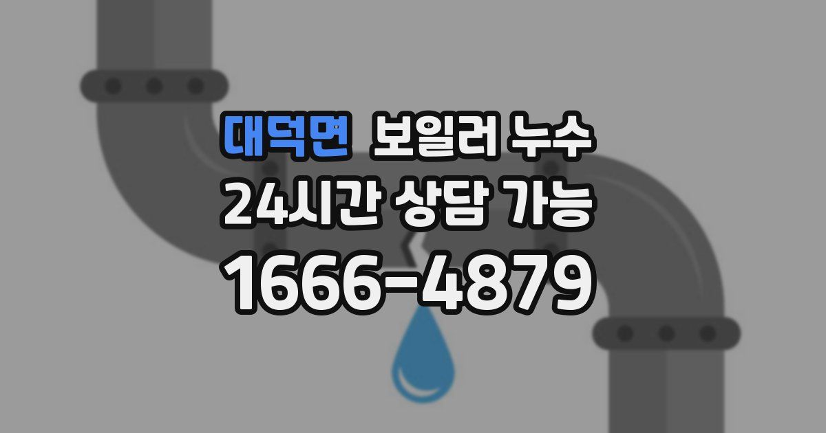 대덕면 보일러 누수