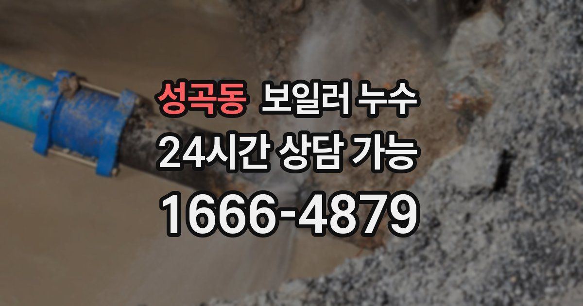 성곡동 보일러 누수
