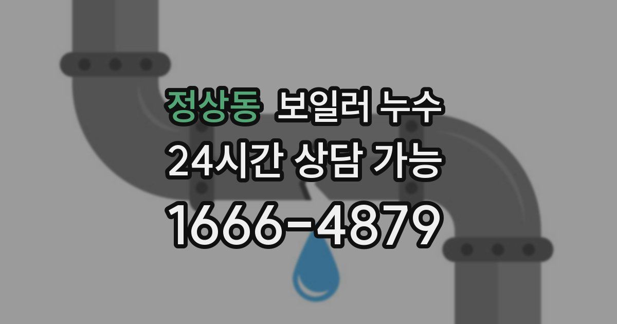 정상동 보일러 누수
