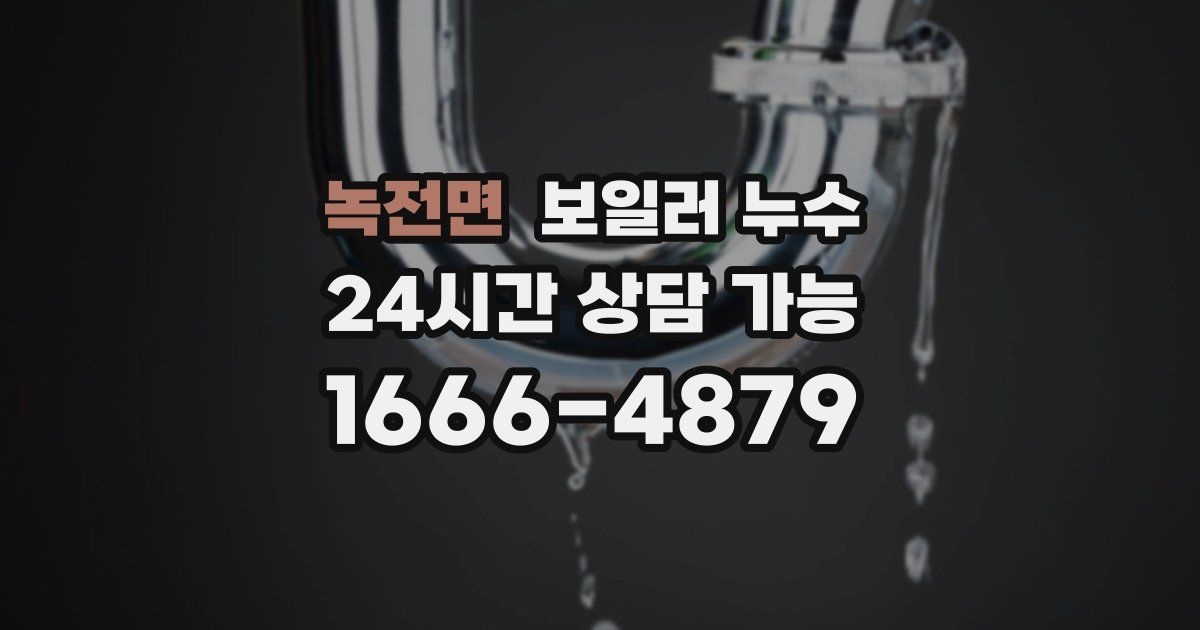 녹전면 보일러 누수