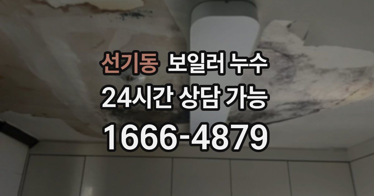 선기동 보일러 누수