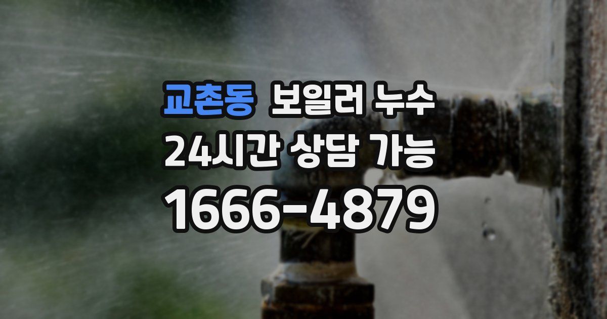 교촌동 보일러 누수