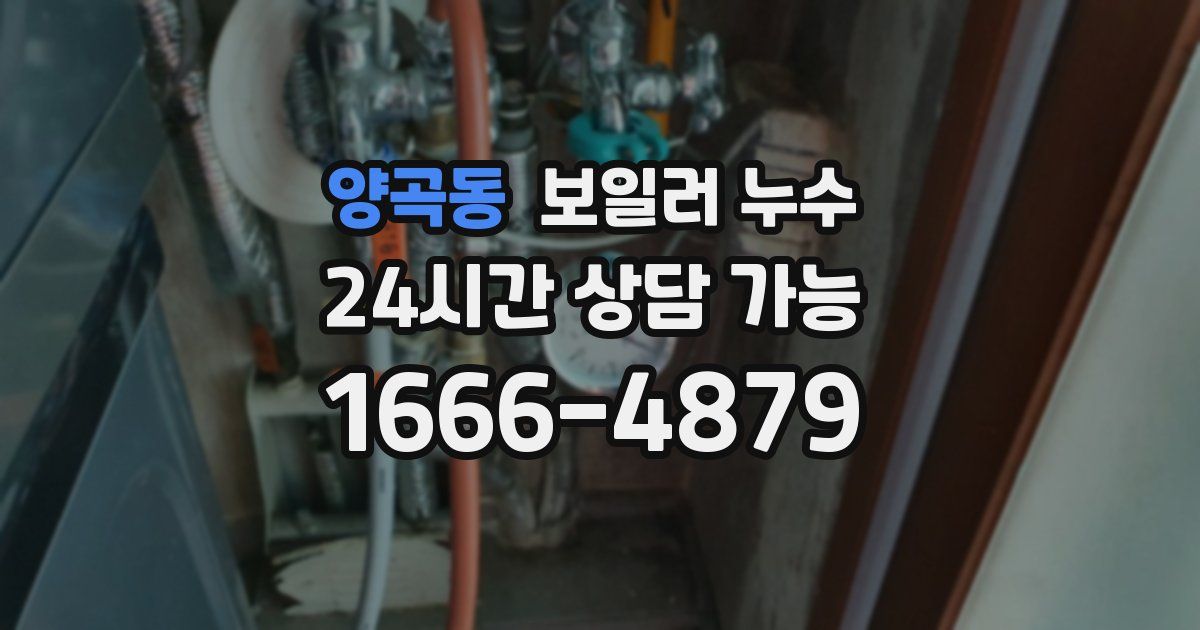 양곡동 보일러 누수