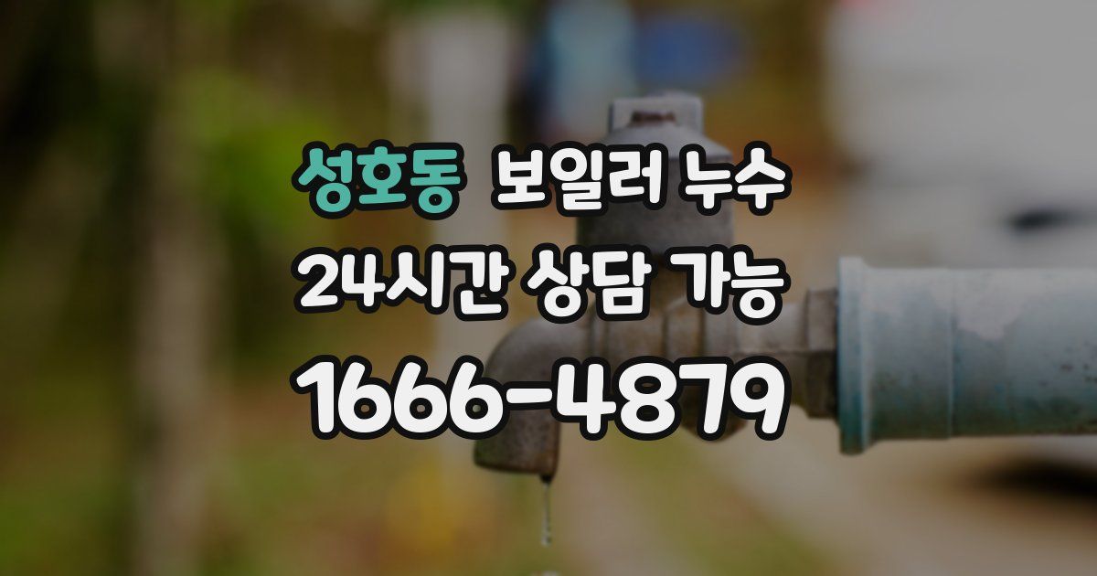 성호동 보일러 누수