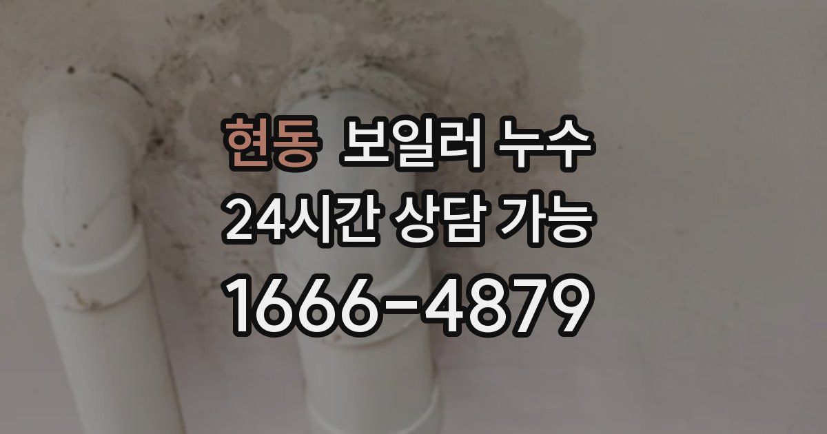 현동 보일러 누수