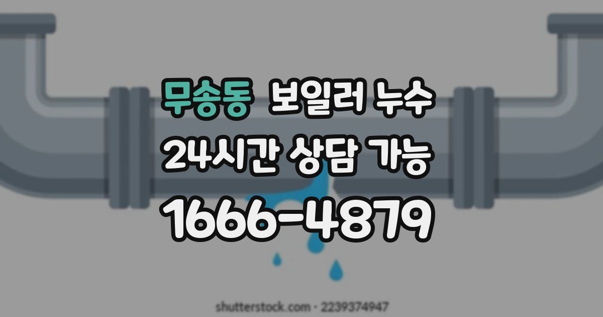 무송동 보일러 누수