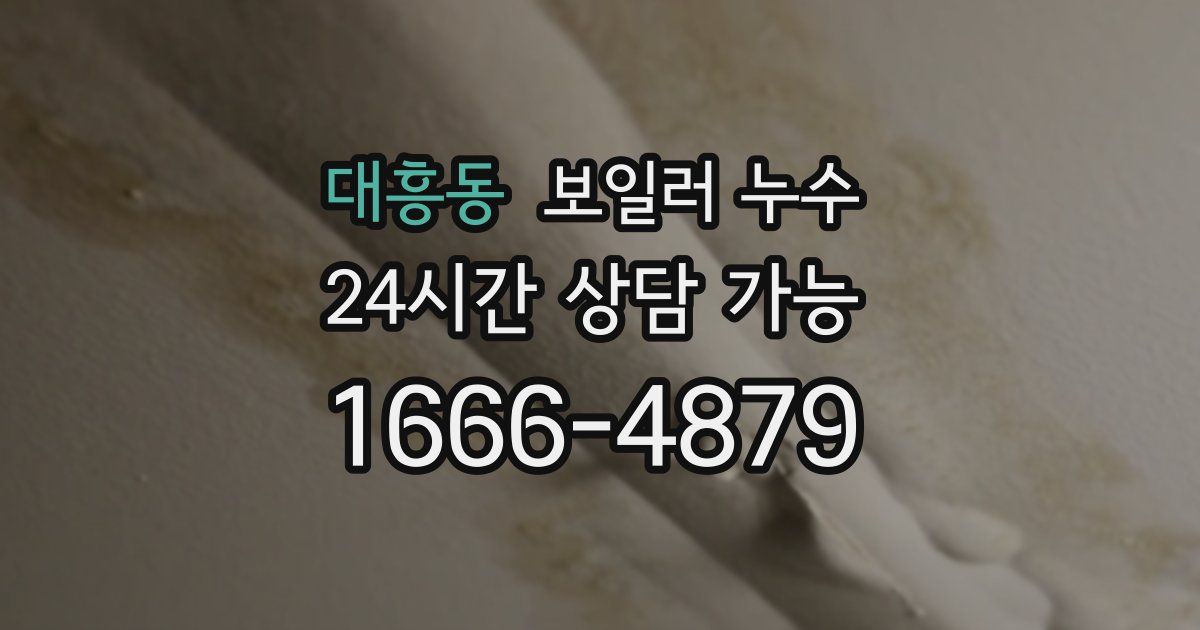 대흥동 보일러 누수