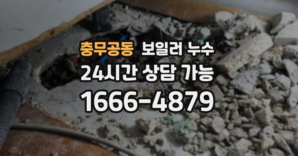 충무공동 보일러 누수