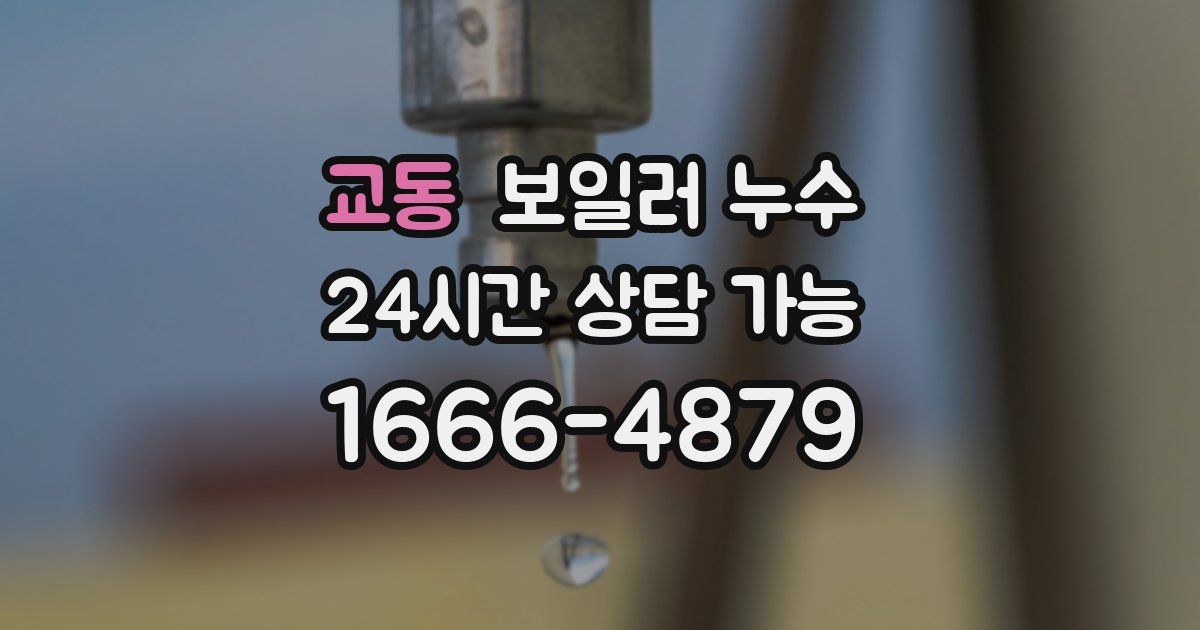 교동 보일러 누수