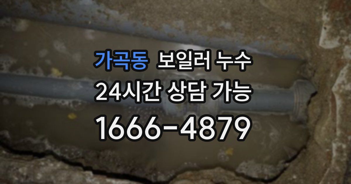 가곡동 보일러 누수