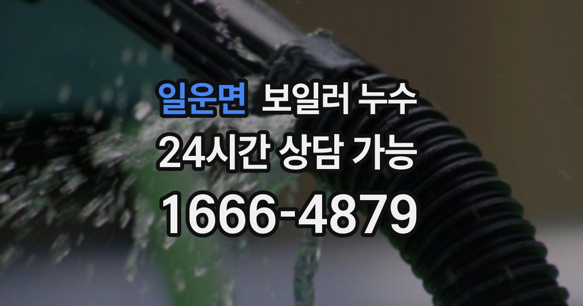 일운면 보일러 누수