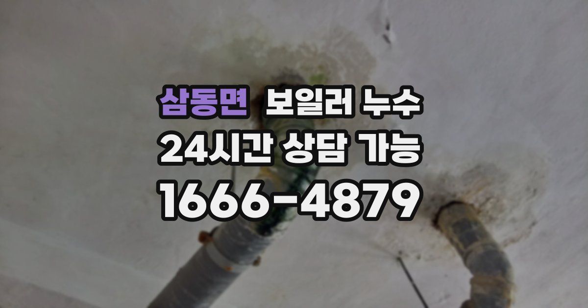 삼동면 보일러 누수
