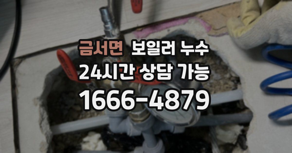 금서면 보일러 누수
