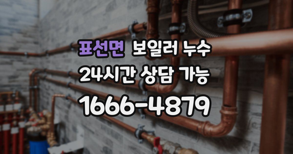 표선면 보일러 누수