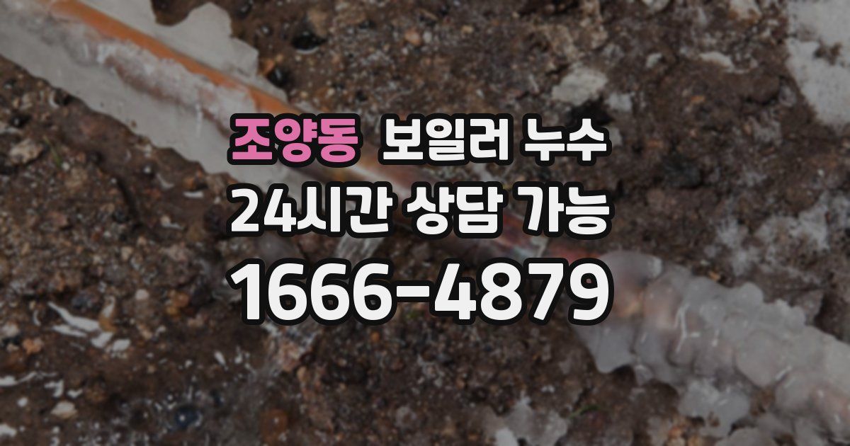 조양동 보일러 누수