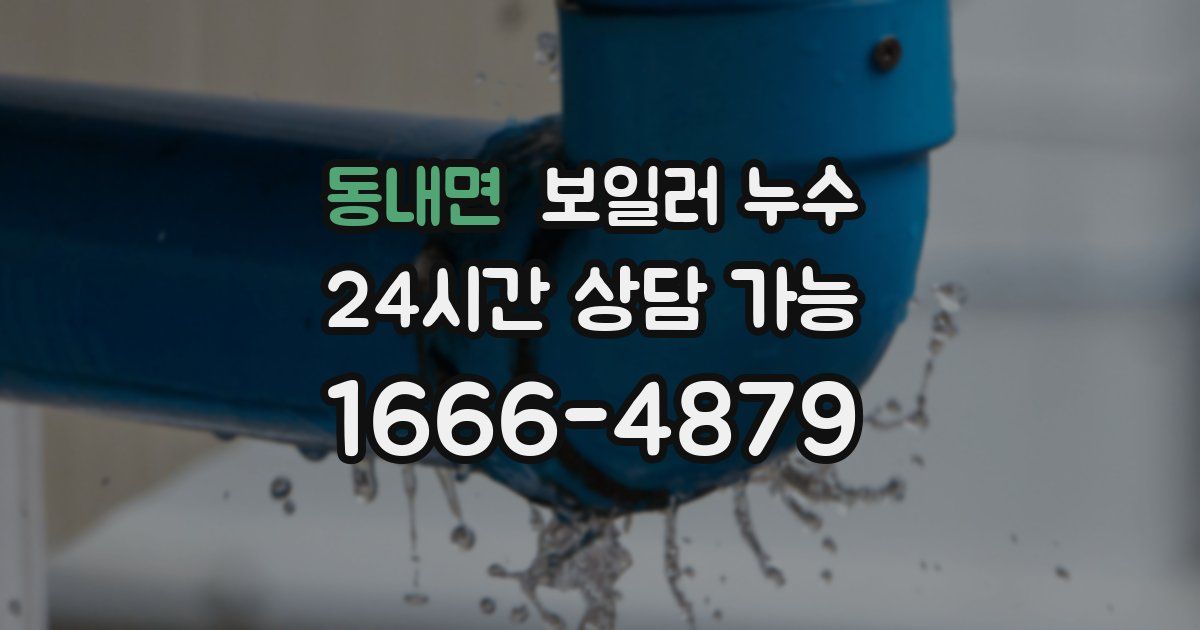 동내면 보일러 누수