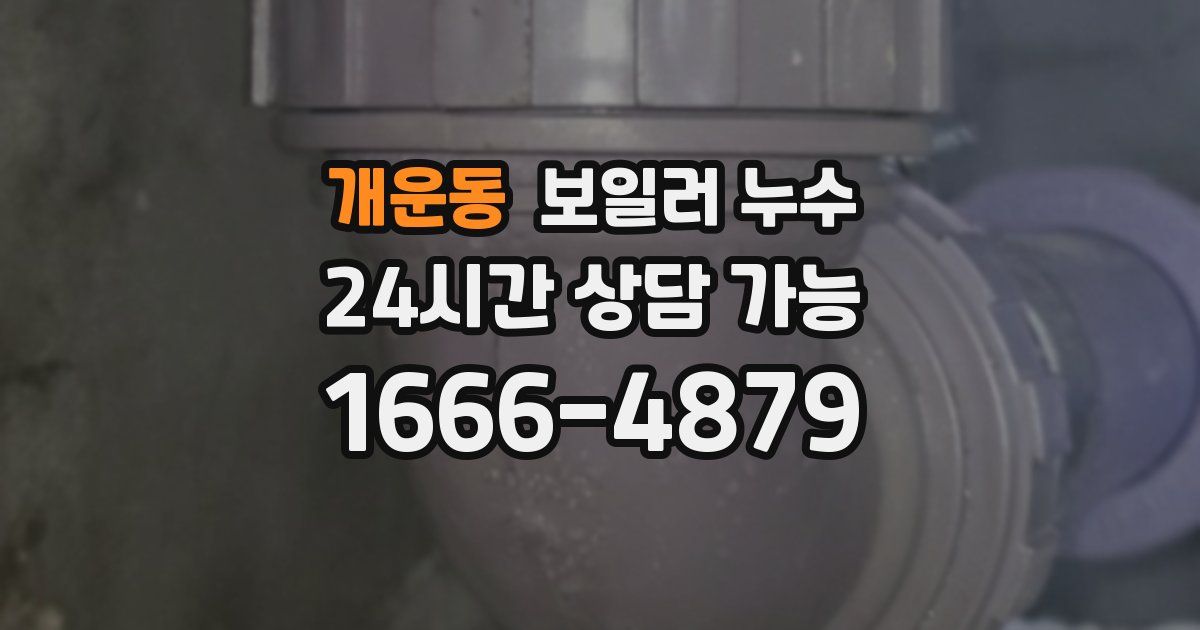 개운동 보일러 누수
