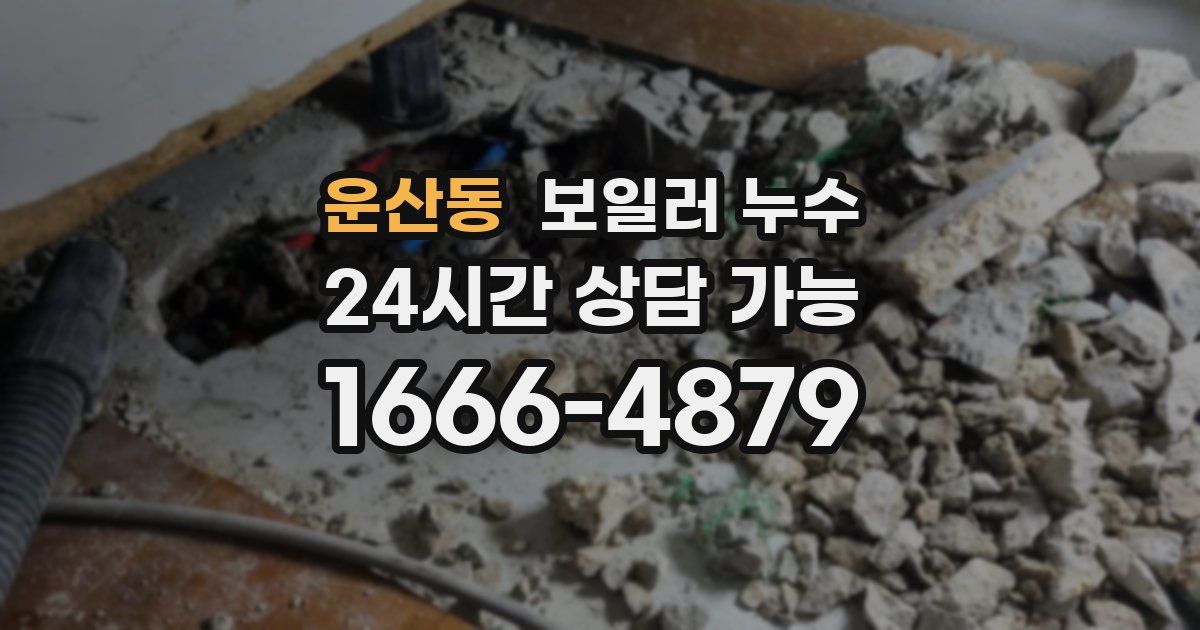 운산동 보일러 누수