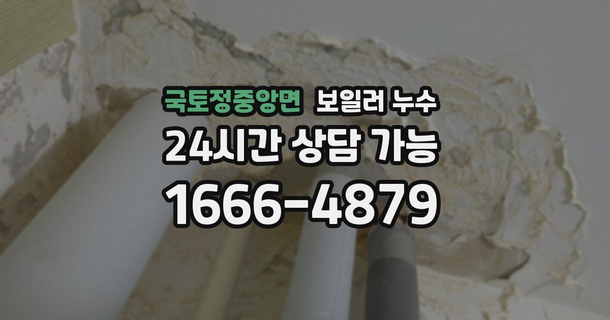 국토정중앙면 보일러 누수