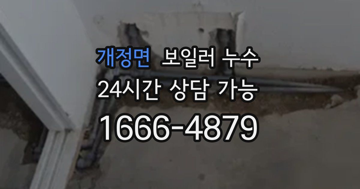 개정면 보일러 누수