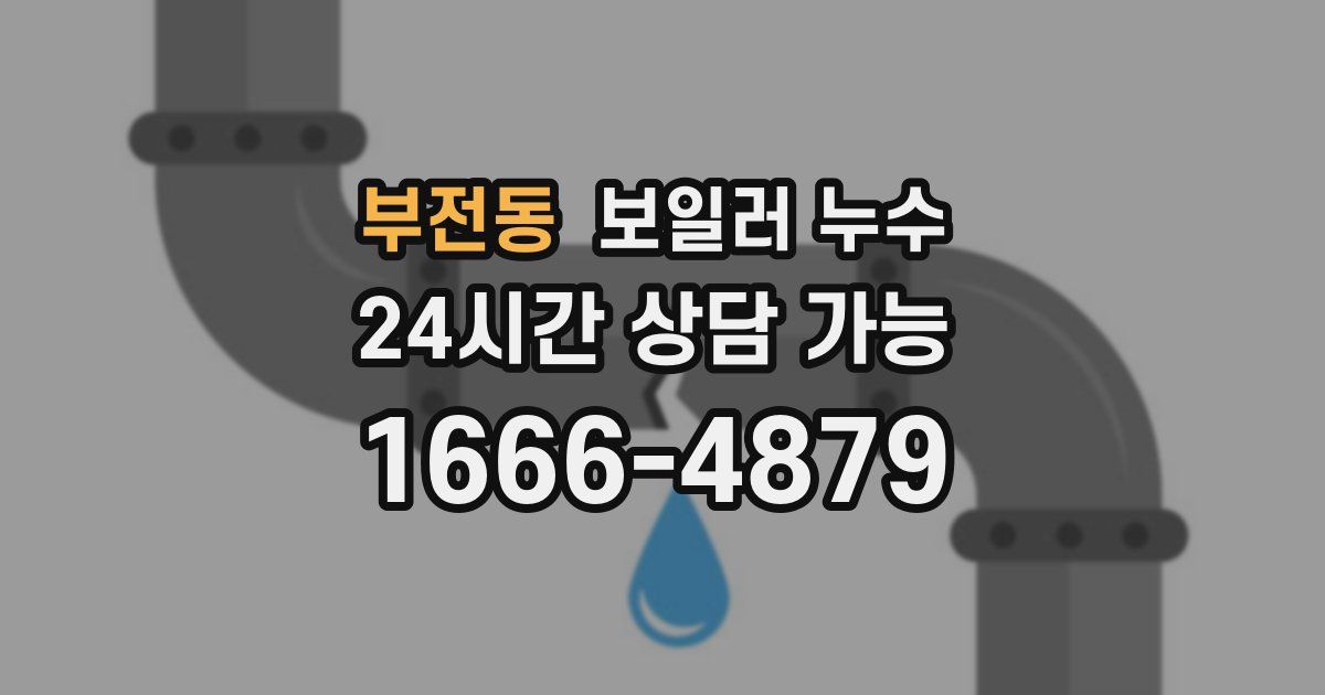 부전동 보일러 누수