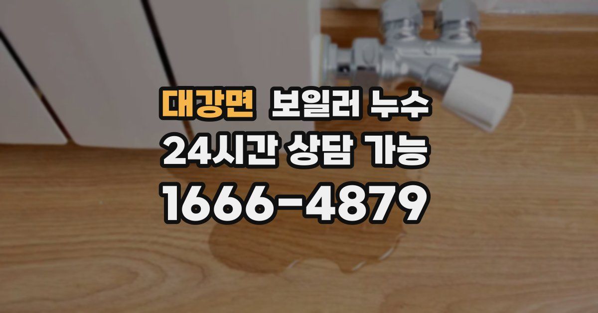 대강면 보일러 누수