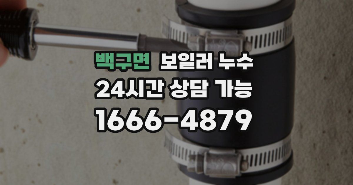 백구면 보일러 누수