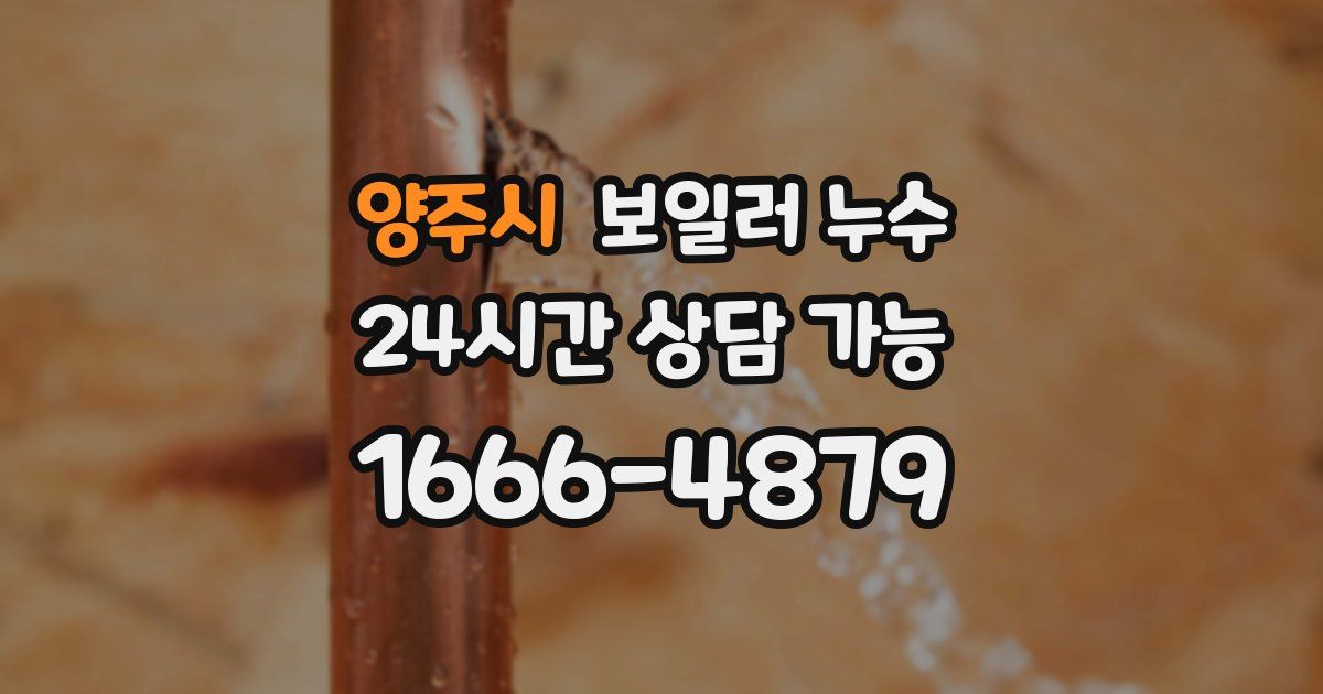 양주시 보일러 누수
