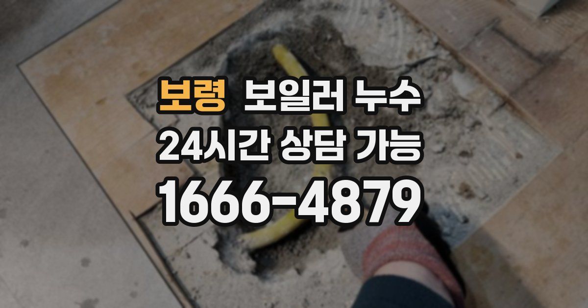 보령 보일러 누수