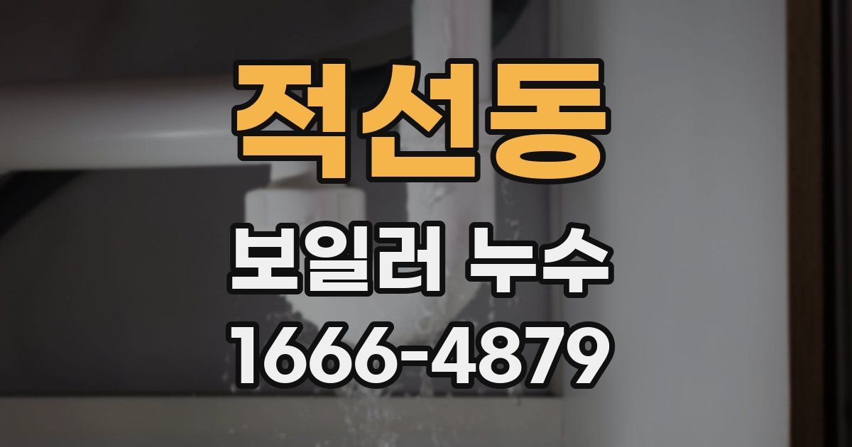 적선동 보일러 누수