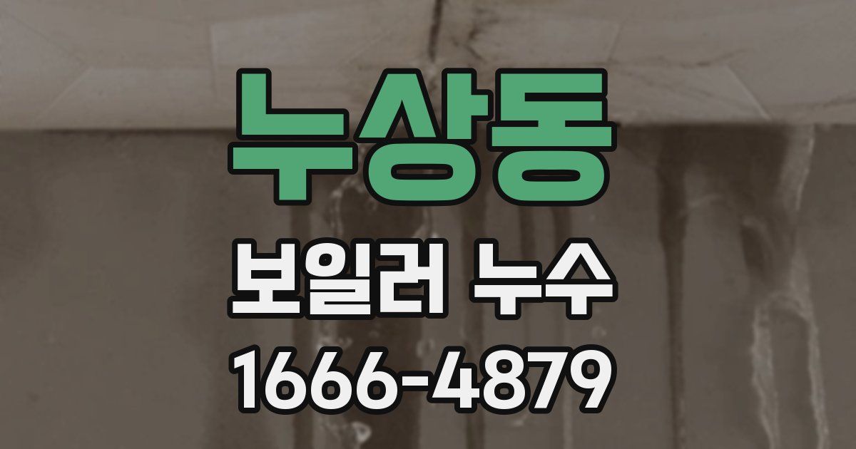 누상동 보일러 누수