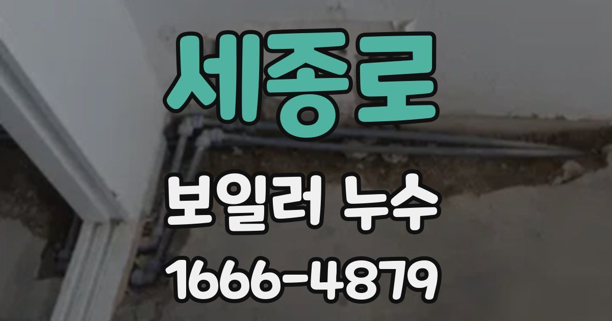 세종로 보일러 누수