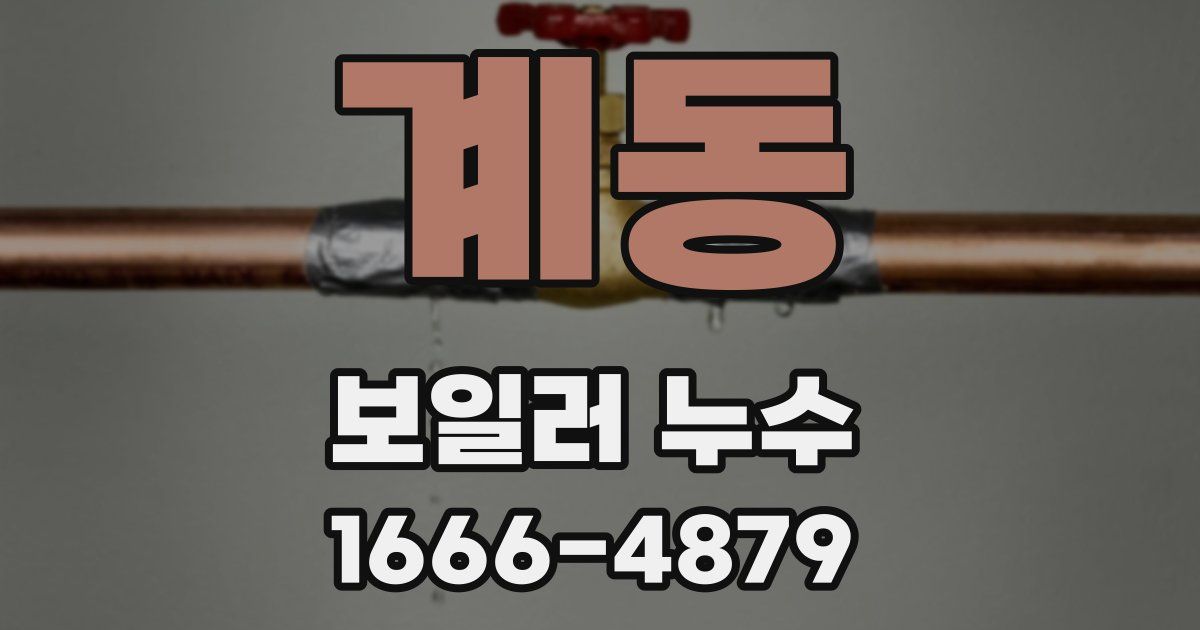 계동 보일러 누수