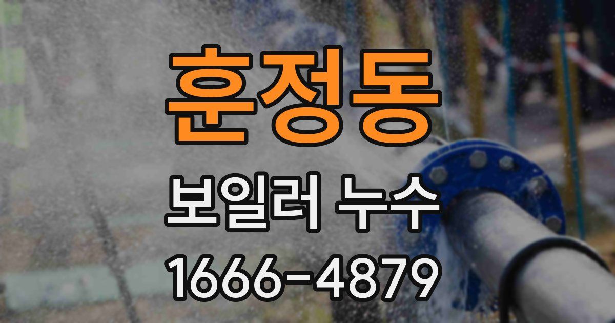 훈정동 보일러 누수