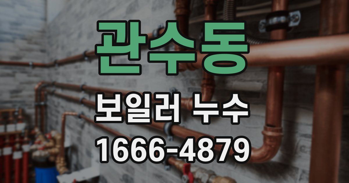 관수동 보일러 누수
