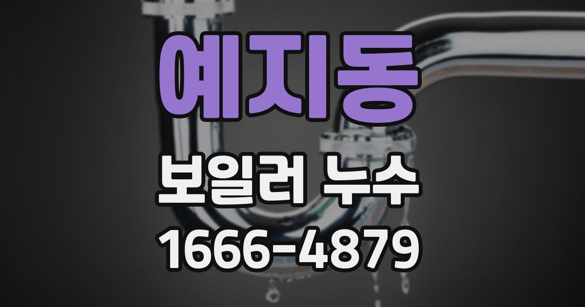 예지동 보일러 누수