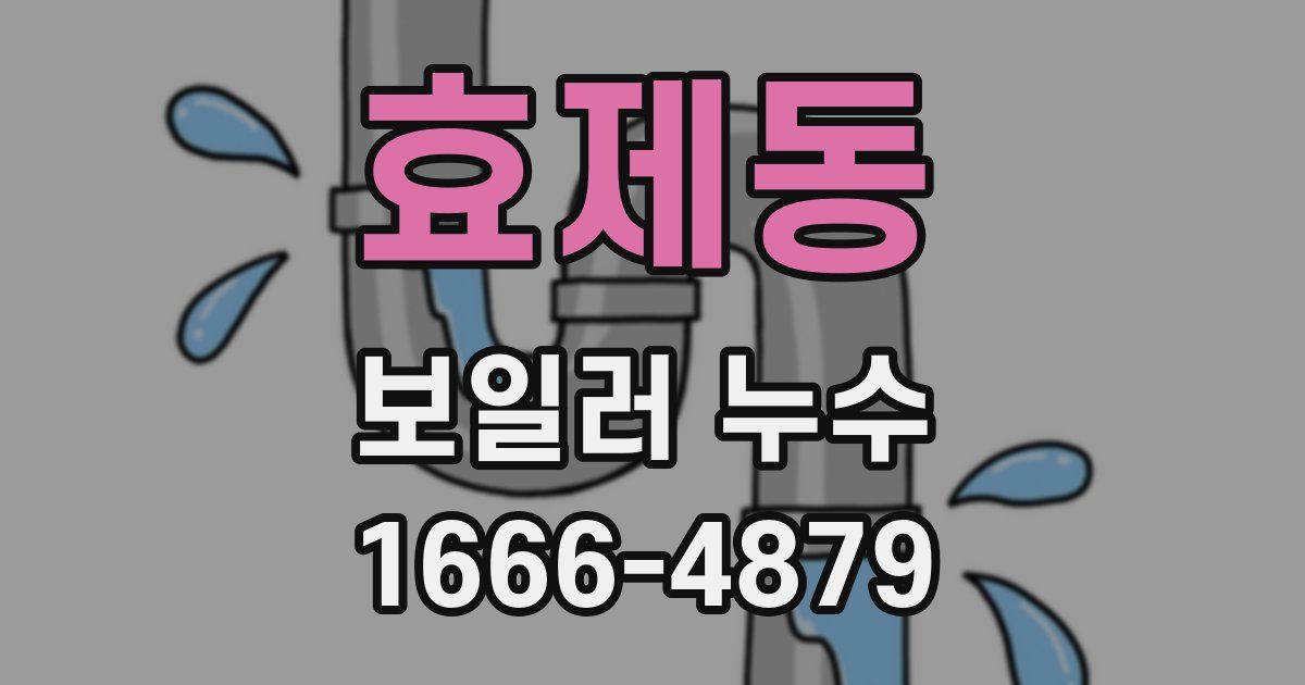 효제동 보일러 누수